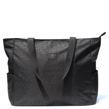 LARGE BEACH BAG Water Resistant Lightweight 20 inch Women Tote Bag for Gym Beach Travel Pool Yoga Nurse - Black - View 1