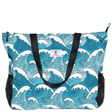 LARGE BEACH BAG Water Resistant Lightweight 20 inch Women Tote Bag for Gym Beach Travel Pool Yoga Nurse - 藍色 - 查看 7