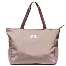 LARGE BEACH BAG Water Resistant Lightweight 20 inch Women Tote Bag for Gym Beach Travel Pool Yoga Nurse - 中紫紅色 - 查看 3