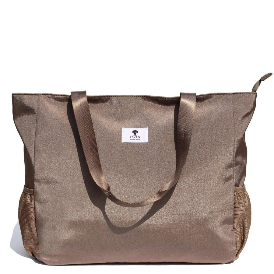 LARGE BEACH BAG Water Resistant Lightweight 20 inch Women Tote Bag for Gym Beach Travel Pool Yoga Nurse - 銅色 - 查看 1