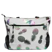 LARGE BEACH BAG Water Resistant Lightweight 20 inch Women Tote Bag for Gym Beach Travel Pool Yoga Nurse - 銀色 - 查看 2