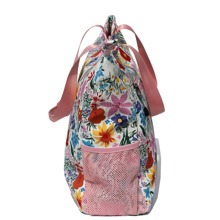 LARGE BEACH BAG Water Resistant Lightweight 20 inch Women Tote Bag for Gym Beach Travel Pool Yoga Nurse - 玫瑰紅 - 查看 5