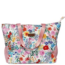 LARGE BEACH BAG Water Resistant Lightweight 20 inch Women Tote Bag for Gym Beach Travel Pool Yoga Nurse - 玫瑰紅 - 查看 9