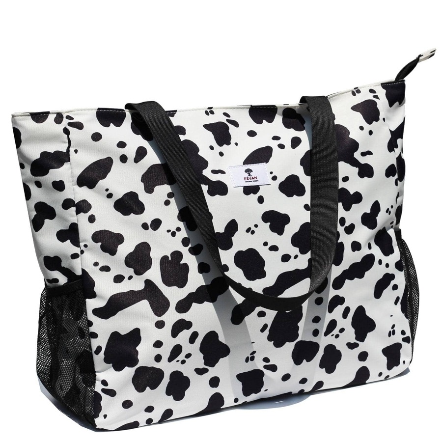 LARGE BEACH BAG Water Resistant Lightweight 20 inch Women Tote Bag for Gym Beach Travel Pool Yoga Nurse - 淺灰色 - 查看 1