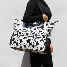 LARGE BEACH BAG Water Resistant Lightweight 20 inch Women Tote Bag for Gym Beach Travel Pool Yoga Nurse - 淺灰色 - 查看 6