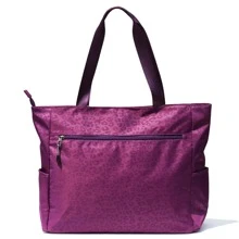 LARGE BEACH BAG Water Resistant Lightweight 20 inch Women Tote Bag for Gym Beach Travel Pool Yoga Nurse - 酒紅色 - 查看 7