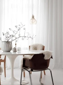 Perdele transparentă albă, modernă, poliester, cu filtrare a luminii, perdea transparentă pentru lenjerie de casă