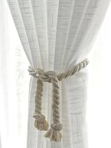 White Sheer Panel Curtain, Modern Polyester Light Filtering Privacy Sheer Curtain For Home - White - View 4