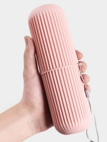 1pc Plastic Toothbrush Carrying Box, Minimalist Portable Toothbrush Box For Outdoor Travel - Multicolor - View 3