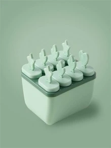 1个冰淇淋模具，自制冰淇淋/冰棒制作托盘 - 綠色 - 查看 3