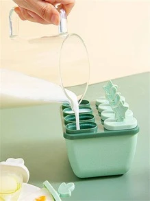 1个冰淇淋模具，自制冰淇淋/冰棒制作托盘 - 綠色 - 查看 2