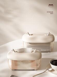 1pc ABS Tissue Storage Box, Funny Antler Decor Tissue Box Cover Holder For Home - Beige - View 3