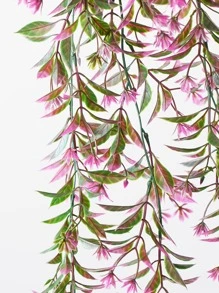 1pc/3pcs Artificial Hanging Plant Plastic Leaf Vine Fake Plant Hanging Flower Garland For Home Wedding Outdoor Decoration - Hot Pink - View 4