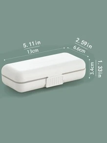 1pc Portable Mini 7 Day Pill Box, Travel Friendly Small Size Sealed Pill Container For Capsules & Pills - Pink - View 5