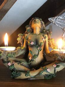 1 Đế Nến Polyresin, Hình Thời Trang & Hoa Trang Trí Chân Nến Cho Gia Đình - Nhiều màu - Xem 1