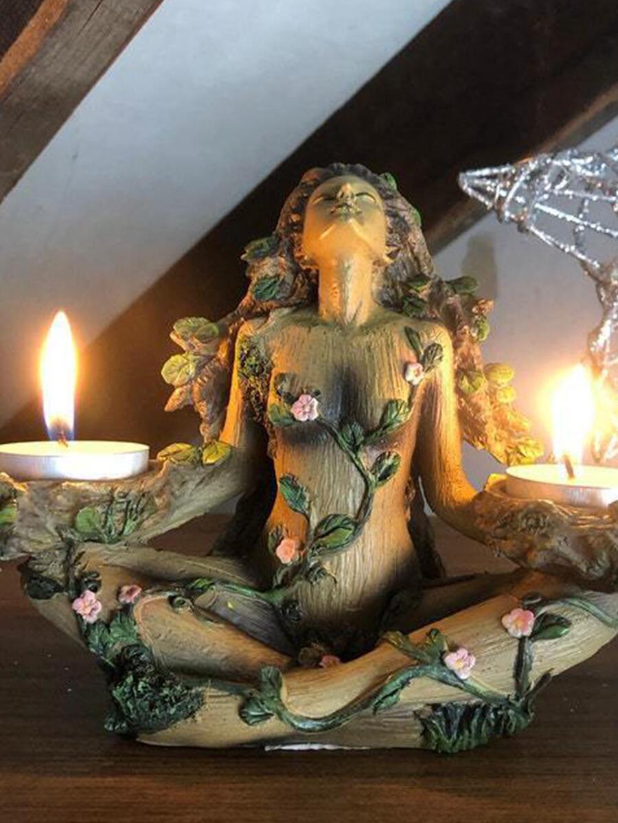 1 Đế Nến Polyresin, Hình Thời Trang & Hoa Trang Trí Chân Nến Cho Gia Đình - Nhiều màu - Xem 1