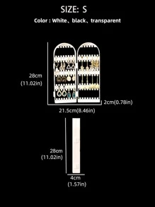 1入組塑膠首飾類收納現代可折疊珠寶塔支撐架適用於家庭 - 白色 - 查看 6