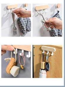 Self Adhesive Wall Hook Strong Without Drilling Coat Bag Bathroom Door Kitchen Towel Hanger Hooks Home Storage Accessories