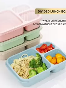 1個微波爐午餐盒小麥稈餐具食品儲存容器，兒童學校辦公室便攜式便當盒午餐袋