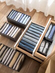 1 pieza Caja de almacenamiento de ropa gris, caja de almacenamiento de ropa de poliamida minimalista para decoraciones del hogar, decoración de otoño, decoración festiva, decoración de habitación, decoración del hogar, decoración de otoño, decoración de dormitorio