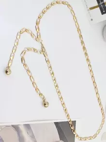 1 Nữ Trang Trí Quả Bóng Tròn Thắt Lưng Thời Trang Cho Trang Trí Đầm - Vàng - Xem 3