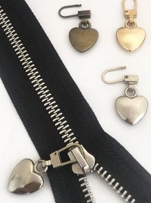 5入組/套合金拉鍊創意愛心裝飾拉鍊頭適用於DIY