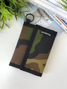 1 chiếc Ví ngắn nam, kẹp thường ngày, nhãn chữ màu trơn, di động, nhiều màu, dùng hàng ngày khi đi làm - Nhiều màu - Xem 10