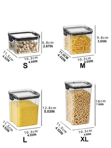 1 pieza Caja de almacenamiento de alimentos de color aleatorio transparente - Multicolor - Ver 11