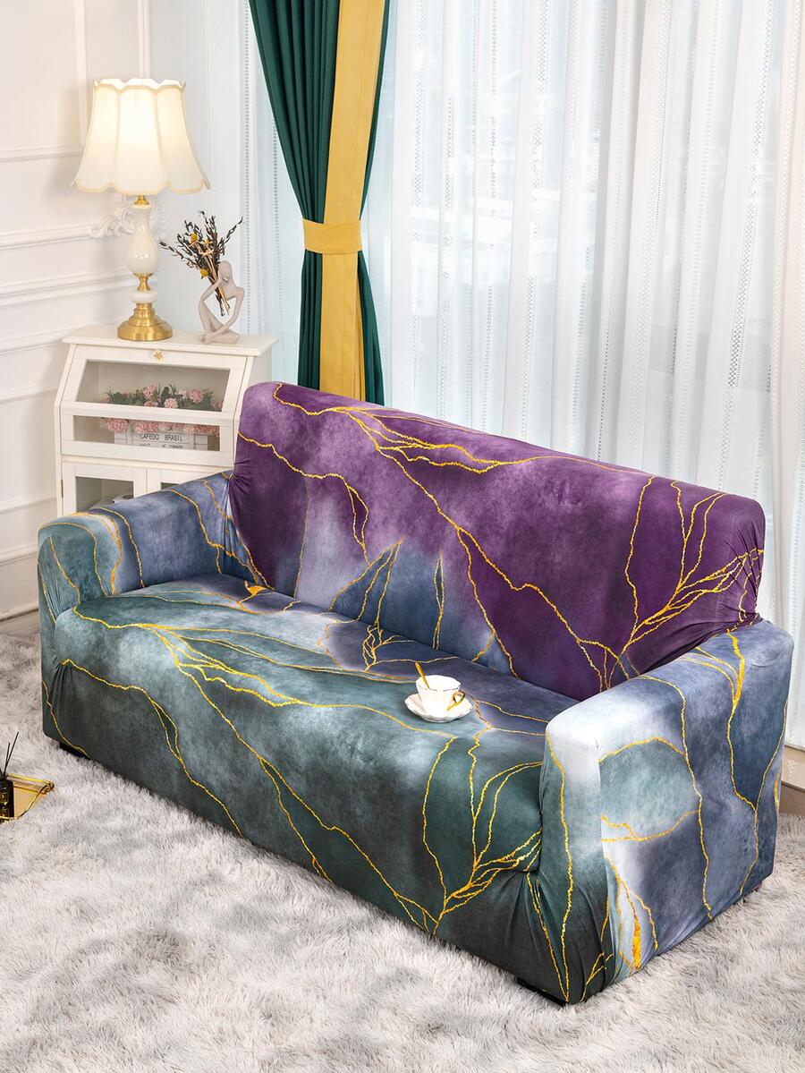 tấm bọc ghế sofa hoa văn bằng đá cẩm thạch, tấm bọc ghế sofa Polyester hiện đại cho gia đình