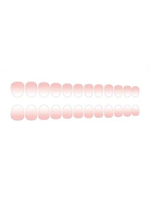 Upgrade Your Look With 24pcs Short Oval Ombre Full Cover Fake Nail Set Press On Nails Nail Supplies