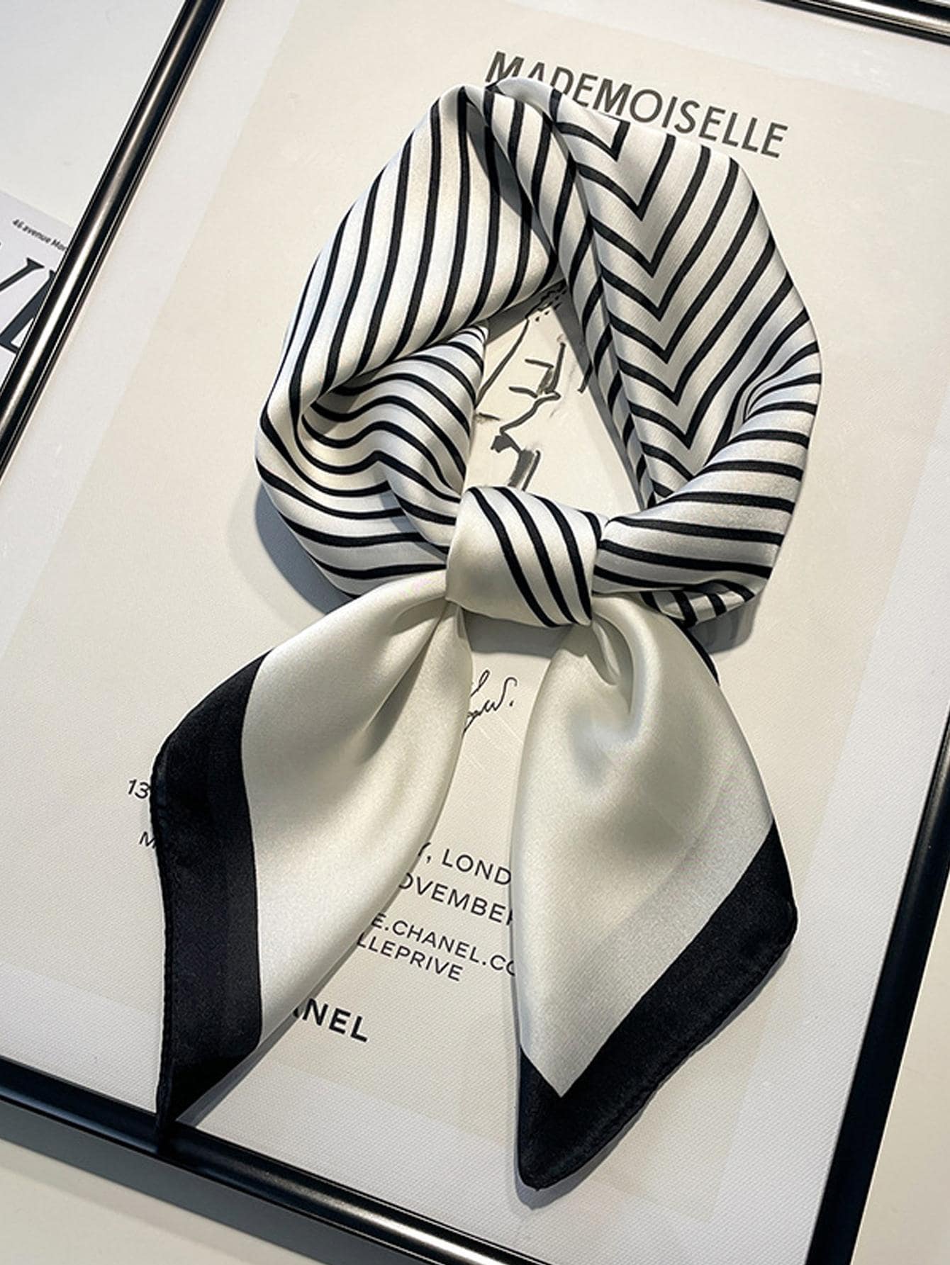 1pc Women Faux Silk Scarf Imitating Mulberry Silkworm Silk Decorative Collar Scarf All-Match Hangzhou Silk 70cm Square Scarf