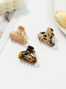 3 cái Phụ nữ Tortoiseshell Thiết kế hình học Vuốt tóc thời trang cho cuộc sống hàng ngày - Nhiều màu - Xem 2