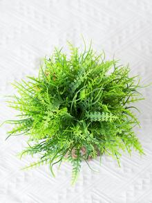 1pc Artificial Plant, Modern Plastic Artificial Plant For Home Decor - Green - View 2