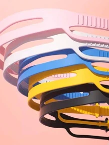 1pc Large Frame Anti-Fog High Definition Waterproof Swimming Goggles For Men And Women, Beach Essentials, Beach Accessories, Pool Float - Pink - View 5