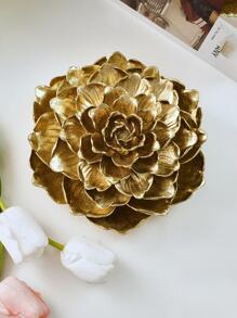 1pc ABS Hanging Decoration, European Style Flower Design Wall Hanging For Home - Gold - View 5