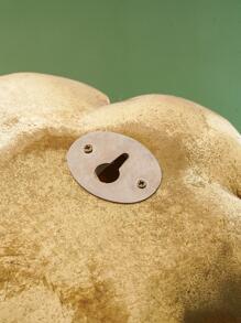 1pc ABS Hanging Decoration, European Style Flower Design Wall Hanging For Home - Gold - View 2