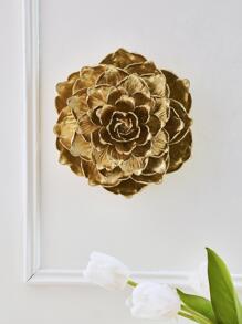 1pc ABS Hanging Decoration, European Style Flower Design Wall Hanging For Home - Gold - View 6