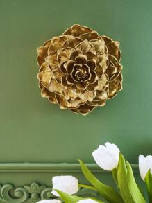 1pc ABS Hanging Decoration, European Style Flower Design Wall Hanging For Home - Gold - View 7