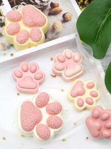 1pc Crystal Silicone Mat With Mirror Finish Cat Paws Design For Fondant, Cake Decorating & Baking - White - View 3