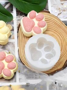 1pc Crystal Silicone Mat With Mirror Finish Cat Paws Design For Fondant, Cake Decorating & Baking - White - View 4