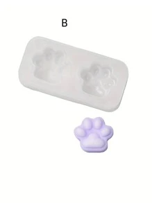 1pc Crystal Silicone Mat With Mirror Finish Cat Paws Design For Fondant, Cake Decorating & Baking - White - View 8