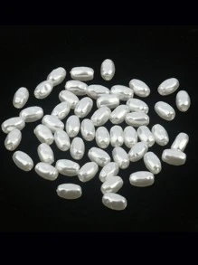 50 Piezas/set Perlas Imitación Creativas Cultivadas Para Mujeres Para Fabricar Joyas Diy - Blanco - Ver 3