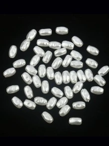 50 Piezas/set Perlas Imitación Creativas Cultivadas Para Mujeres Para Fabricar Joyas Diy - Blanco - Ver 4