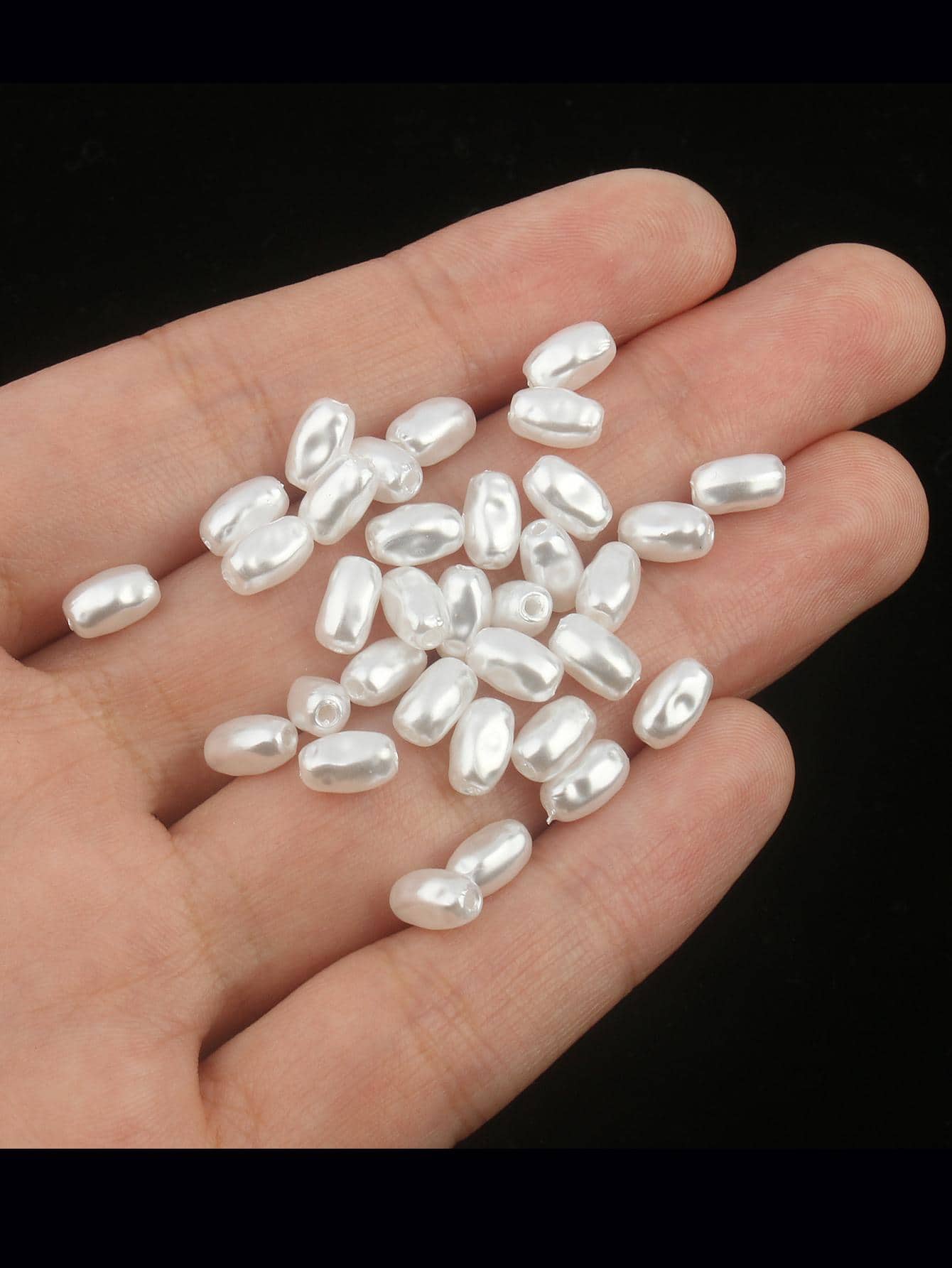 50 Piezas/set Perlas Imitación Creativas Cultivadas Para Mujeres Para Fabricar Joyas Diy - Blanco - Ver 1