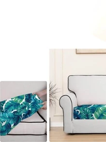 1 Máy Tính Nhiệt Đới Lá In Co Giãn Ghế Sofa Bụi, Polyester Xanh Bọc Ghế Sofa, Hoàn Hảo Cho Tất Cả Các Mùa - màu xanh lá - Xem 2