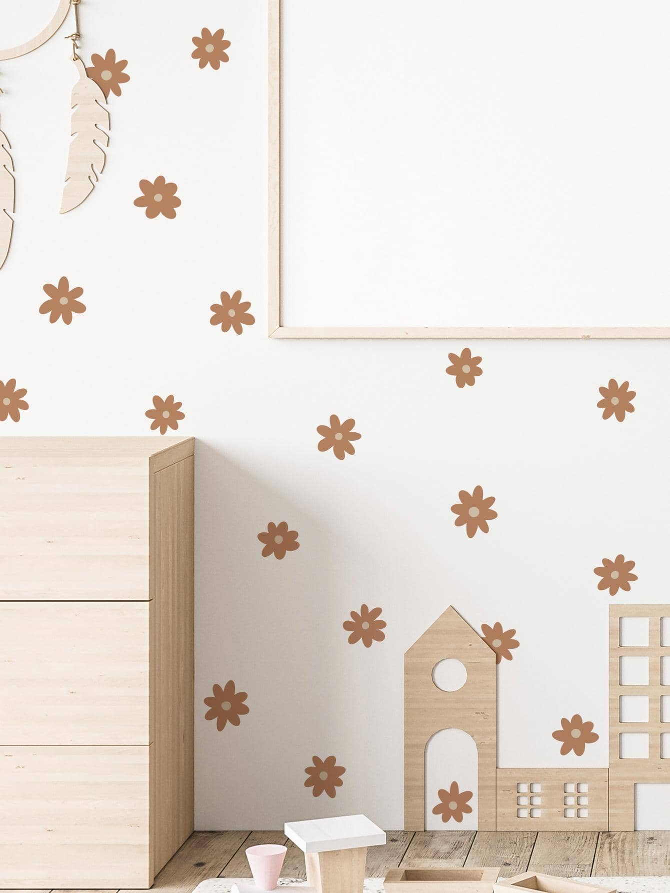1 PVC Decal Dán Tường Hoạt Hình Dễ Thương In Hoa Dán Tường Cho Trang Trí Tường Nhà - Nhiều màu - Xem 1