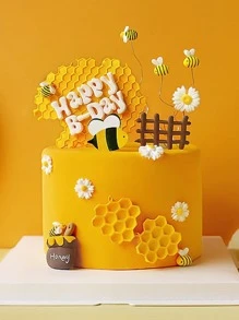 1 Khuôn Kẹo Silicon, Khuôn Fondant Thiết Kế Con Ong Hoạt Hình Để Trang Trí Bánh - trắng - Xem 2