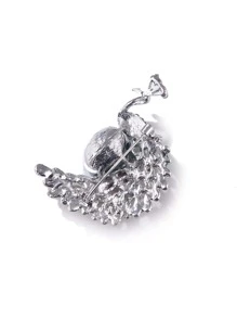 1 cái Phụ Nữ Rhinestone Trang Trí Thiết Kế Con Công Khóa Khăn Quà Tặng - Màu xanh lam - Xem 4