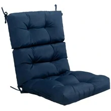 COSTWAY 22''x44'' Back Chair Cushion Tufted Pillow Patio Seating Pad Navy - 藍色 - 查看 2