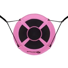 Goplus 40'' Flying Saucer Tree Swing Indoor Outdoor Play Set Kids Christmas Gift - Pink - View 11